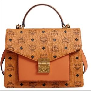 MCM Medium Patricia Visetos Coated Canvas Satchel